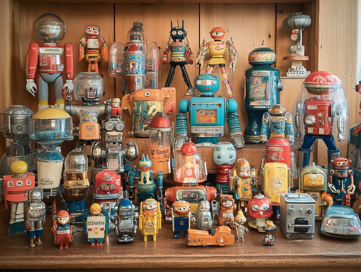 Image of vintage toys collection