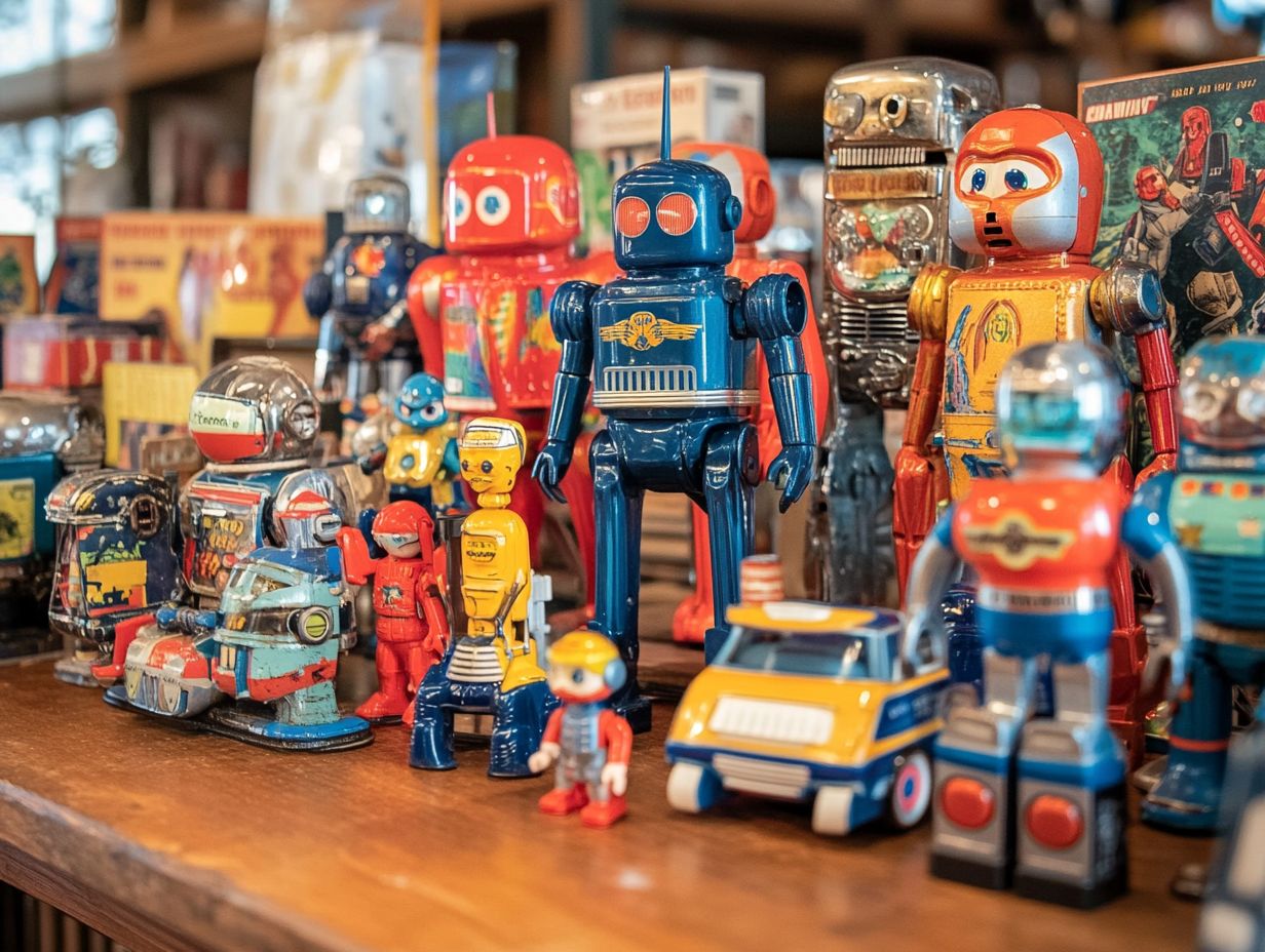 Image of vintage toys collection