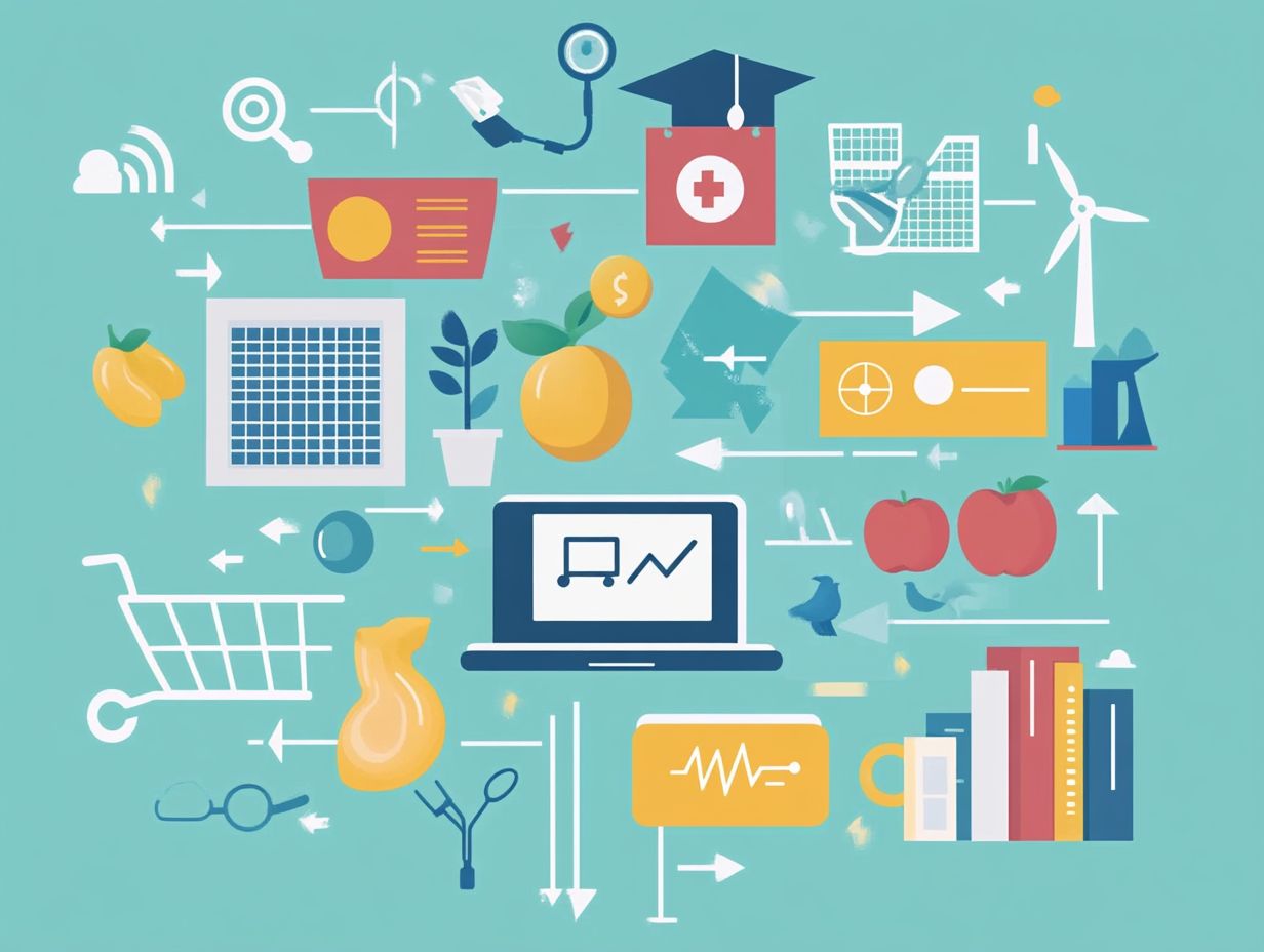 Infographic showcasing key industries with high startup growth potential.