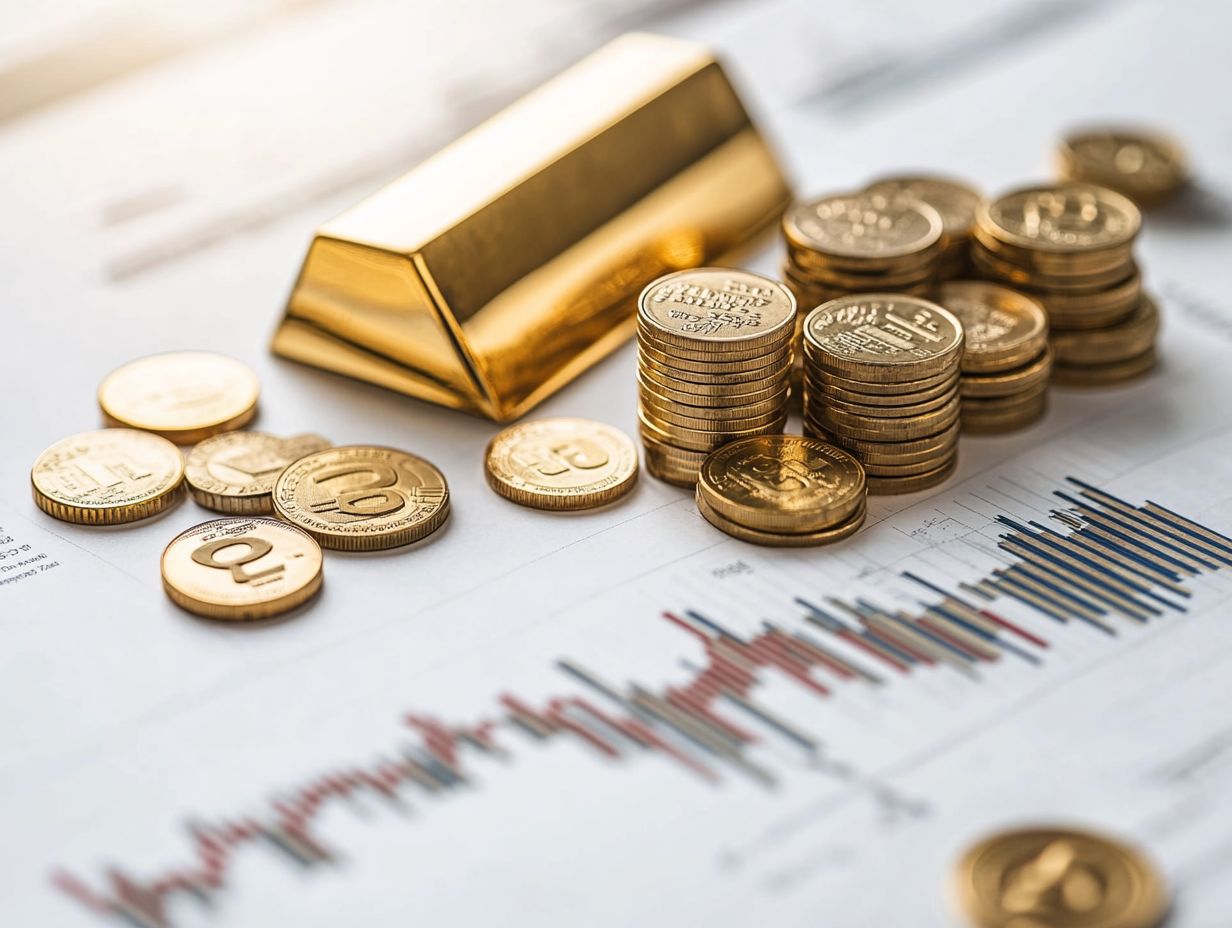 Infographic illustrating the impact of demand and supply changes on precious metal prices.