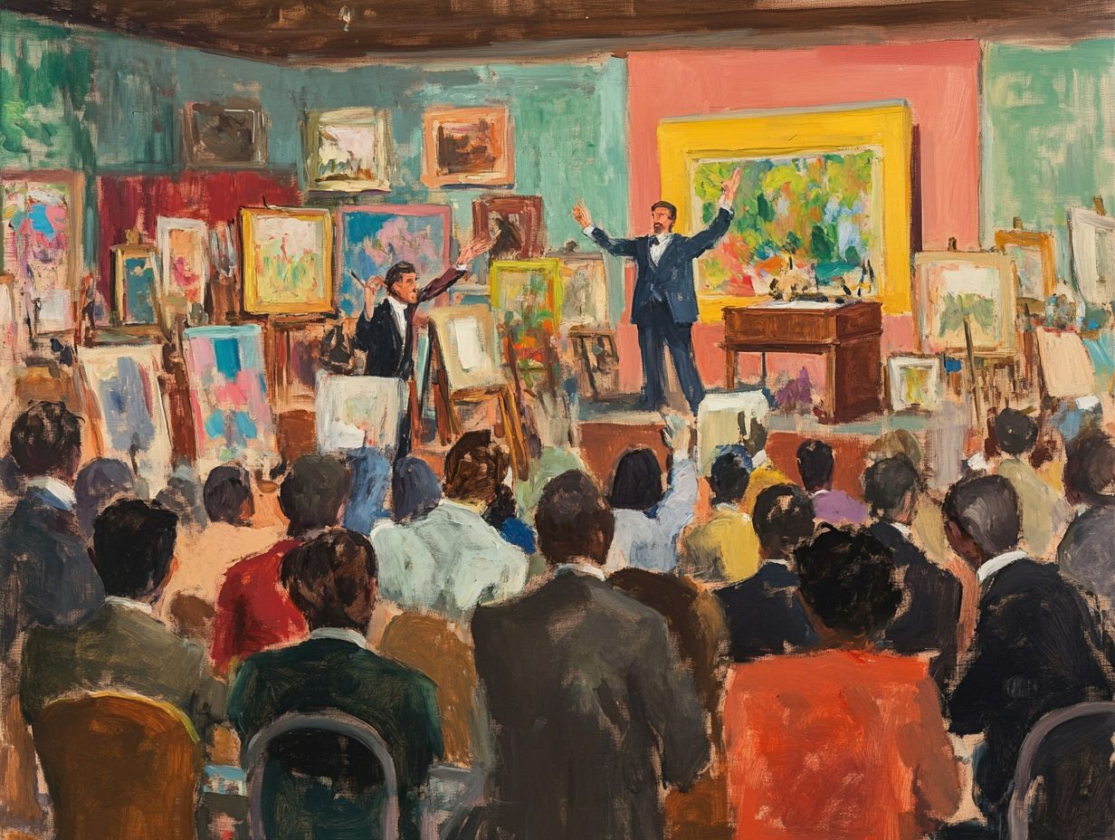 1. What is the purpose of an art auction?