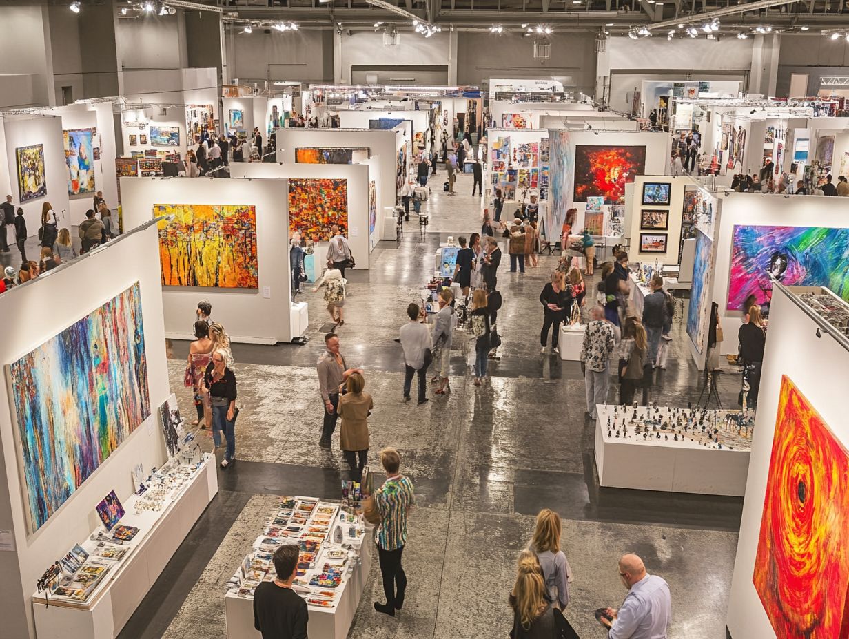 Art Fair FIAC in Paris showcasing contemporary artworks