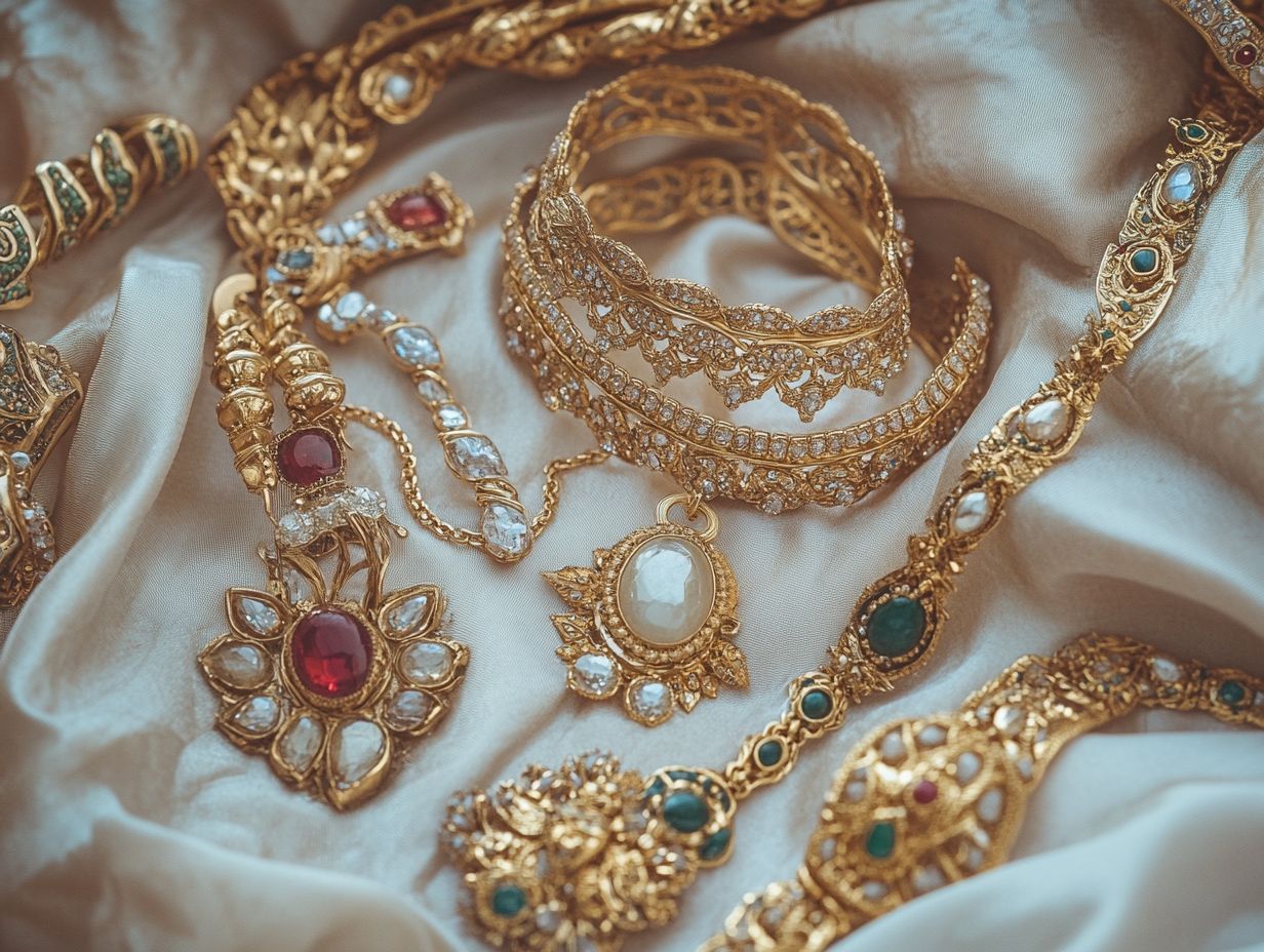 Vintage gold jewelry collection