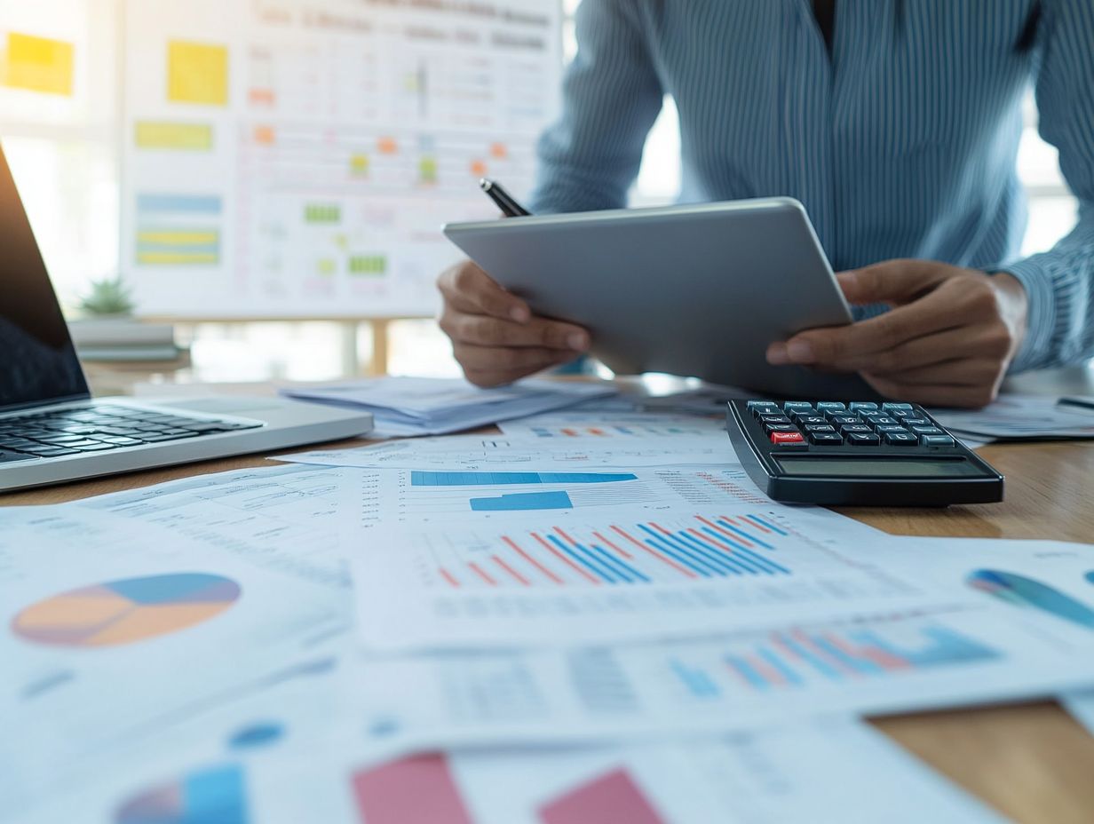 Illustration of startup financial projections