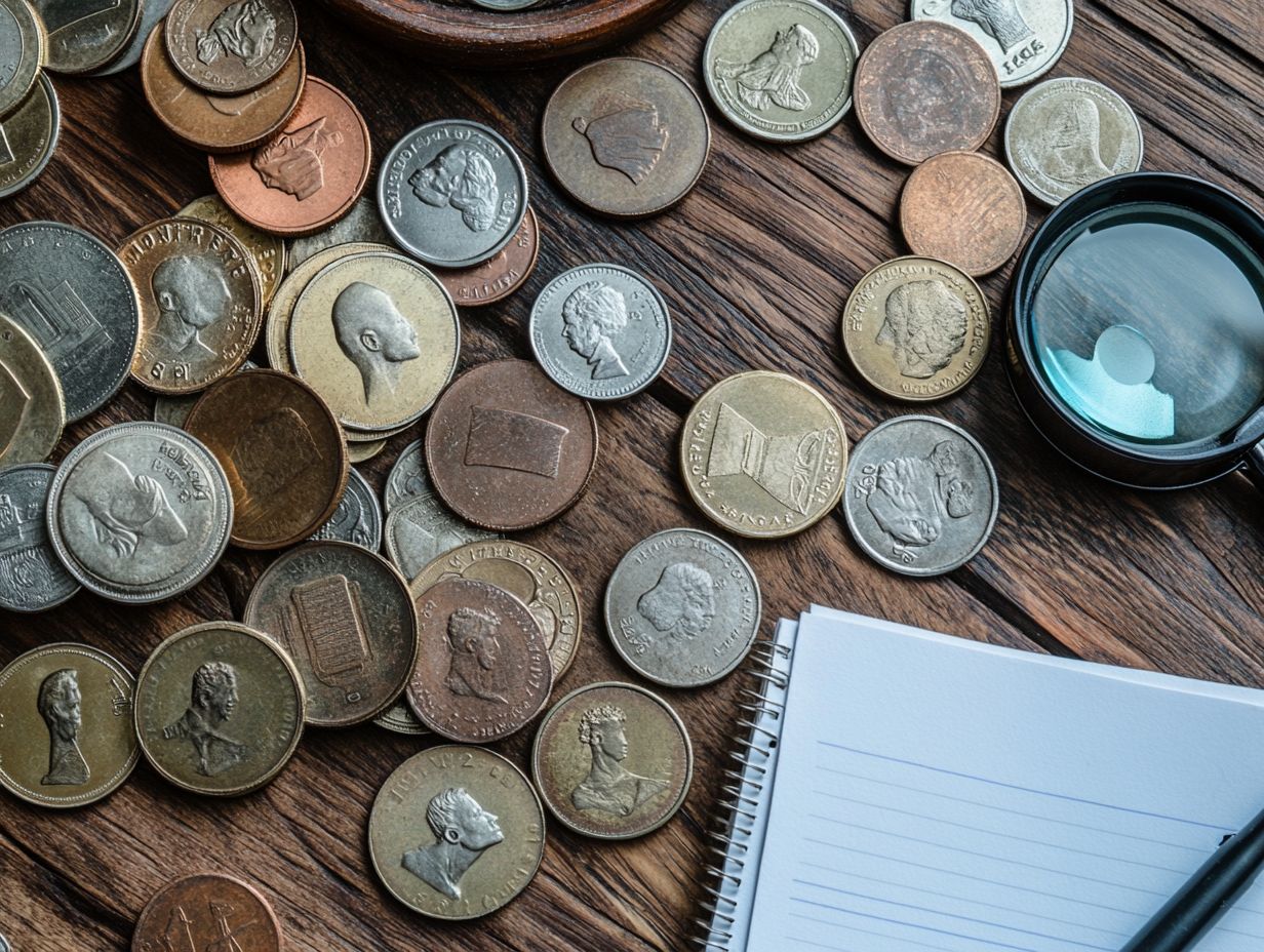 An array of coins showcasing the beauty and variety of numismatics