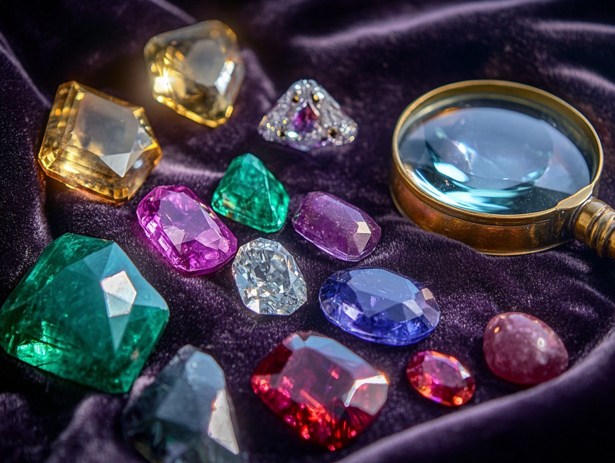 Infographic on Key Takeaways for Investing in Rare Precious Stones.