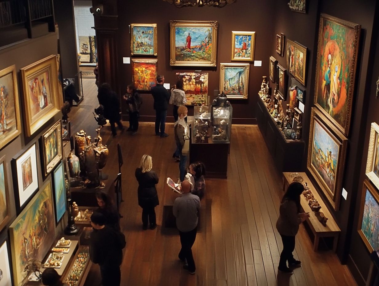 A visual summary of the best places to buy collectible art in Massachusetts.