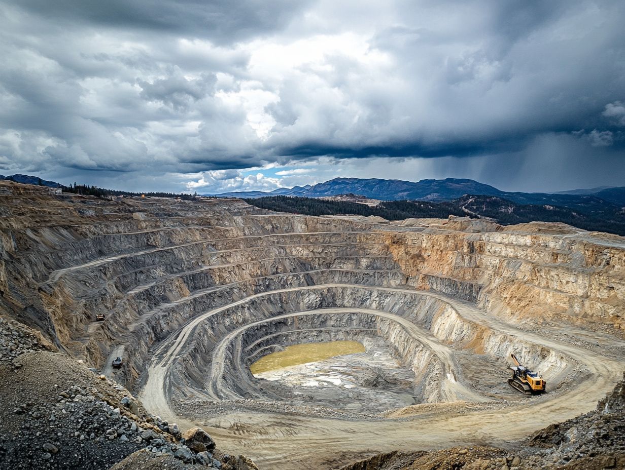 How does gold mining contribute to air pollution?