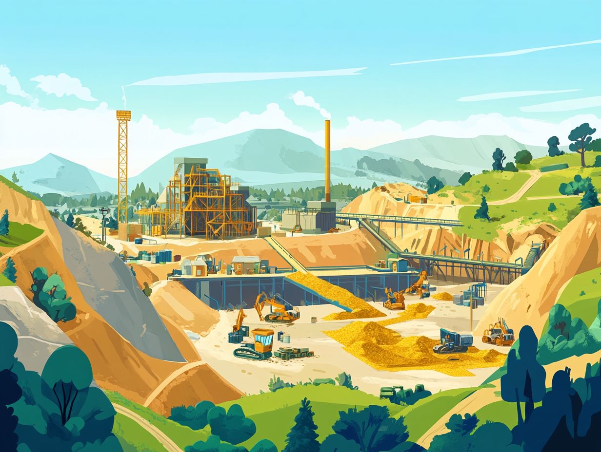 Graphic illustrating the rise of sustainable gold mining practices.