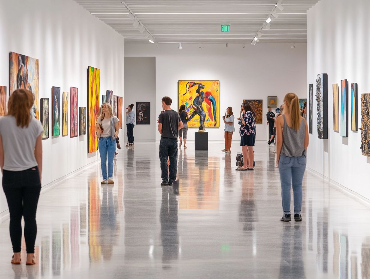 How do galleries contribute to the growth of the art market?