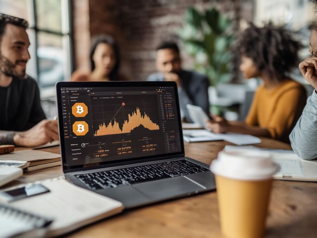 Illustration showing different types of cryptocurrency