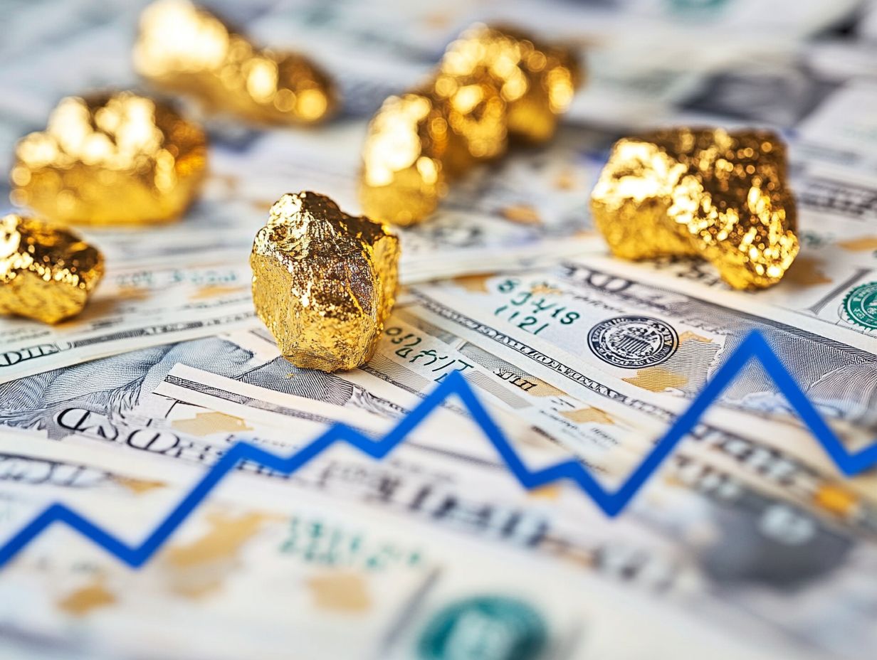 Illustration of key takeaways on gold's correlation with inflation