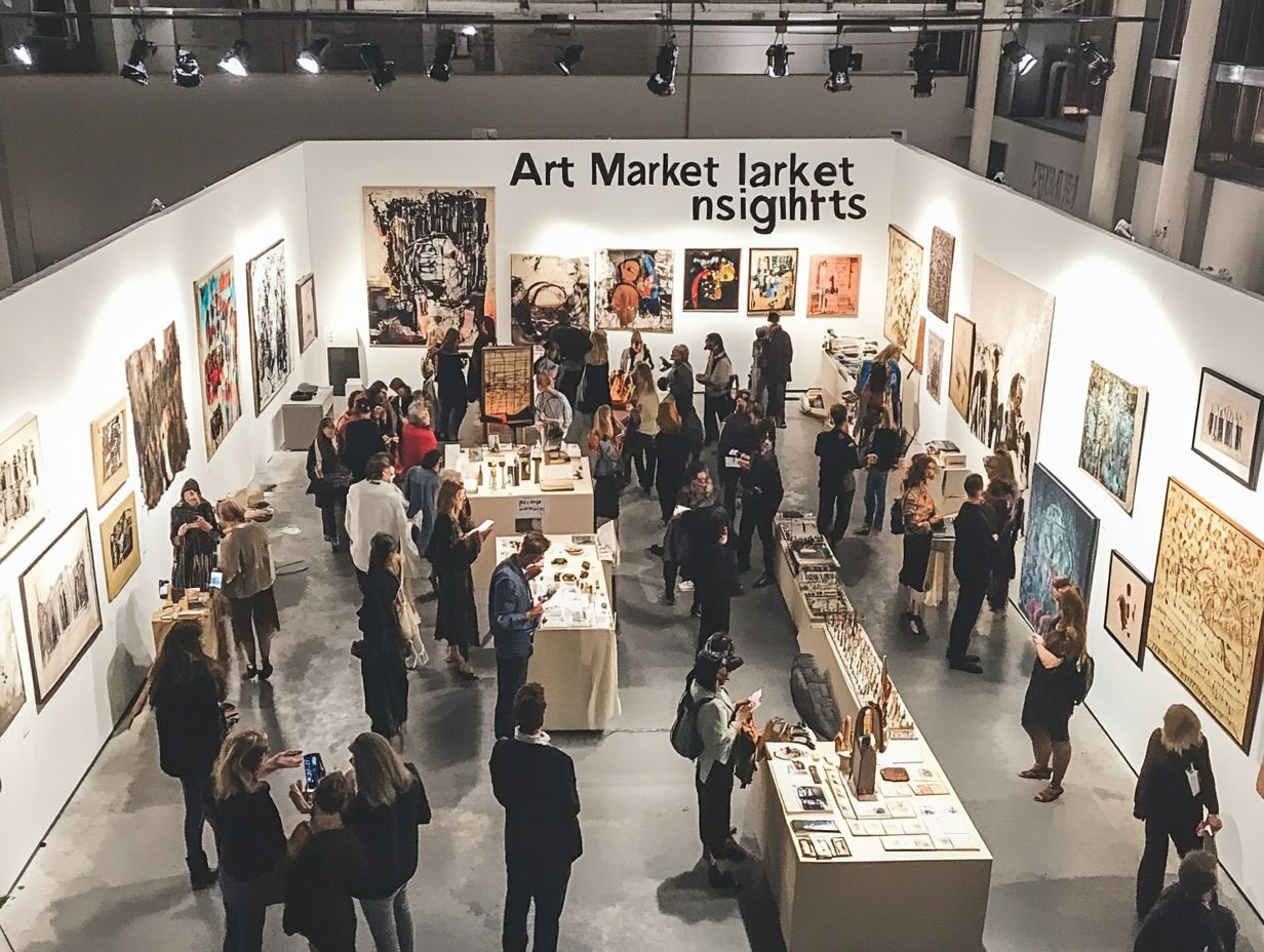 Illustration depicting key factors in the art market