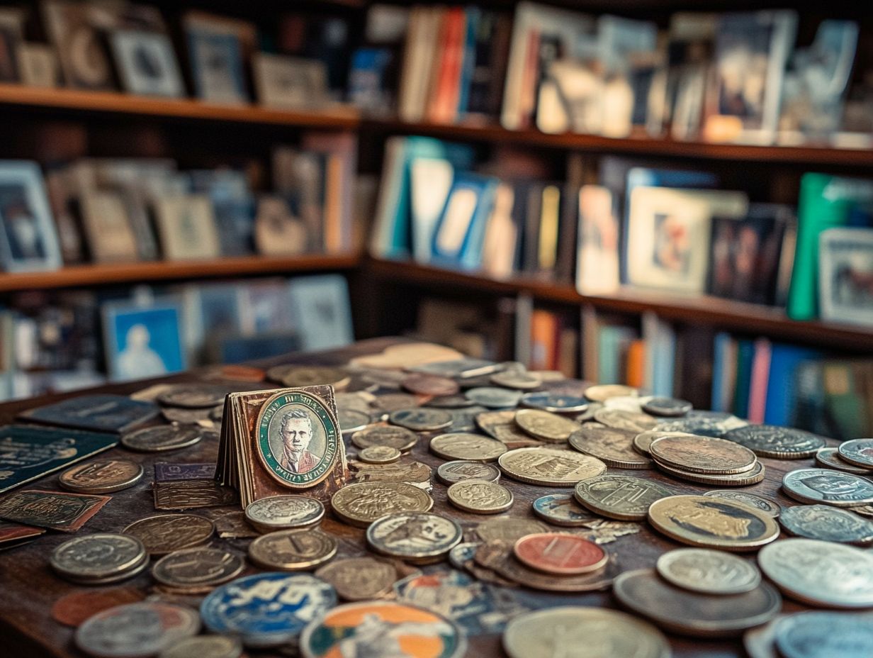 A collector examining valuable items with experts